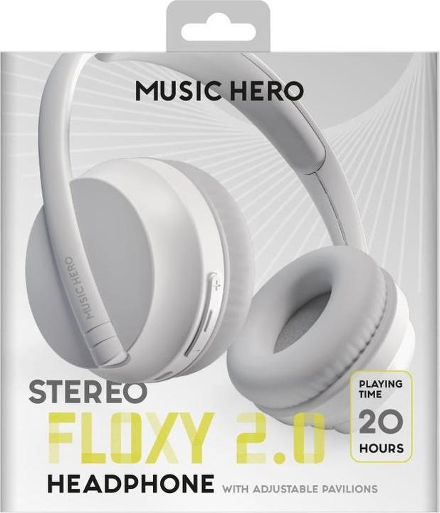 Actual product image SBS Music Hero SKIDUP over-ear white BT headset (20 h, Wireless)