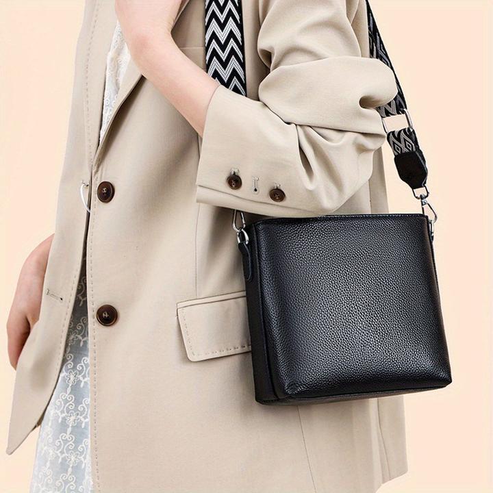 Produktbild Only-Bags.Store Kunstleder Crossbody Umhängetasche, Solid Farbe Messenger Satchel Geldbörse, Casual Fashion