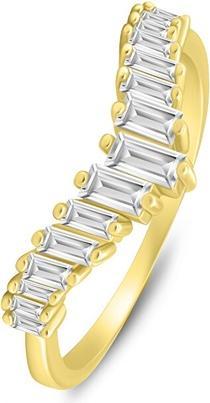 Image du produit Brilio Silver - Beautiful gold-plated ring with clear zircons RI140Y - Circuit: 58 mm (58)