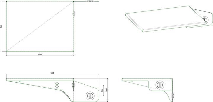 Actual product image Vogels Laptop tray for lift systems 1 column