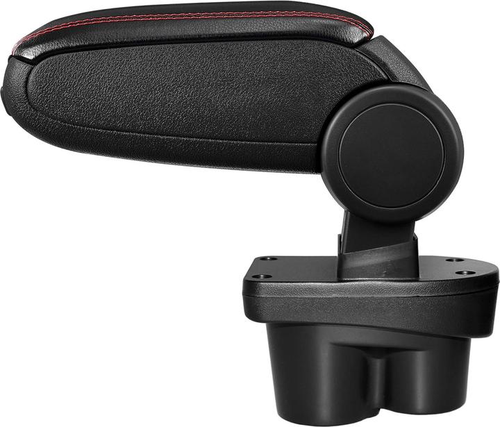 Image du produit Pro-Tec Accoudoir central Opel Corsa E avec compartiment de rangement Similicuir noir avec surpiqûres rouges