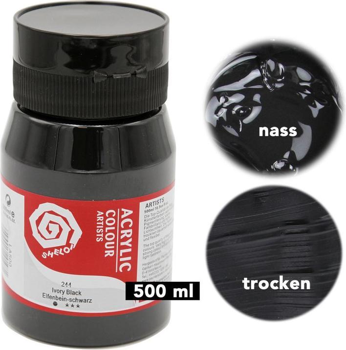 Produktbild Magi-Wap Artist 500ml Acryl (Elfenbeinschwarz, 500 ml)