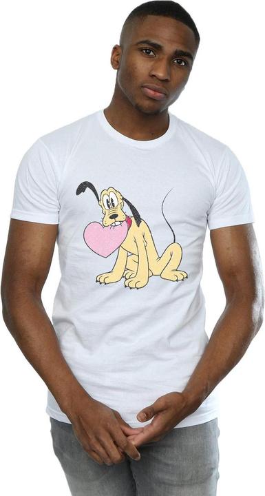 Actual product image Disney Mens Pluto Love Heart T-Shirt (XXL)