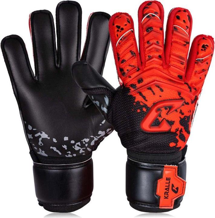 Catch & Keep Fussballhandschuhe Kralle Splash Gr. 6 Rot Torwart Keeper Goalie Handschuhe (6)