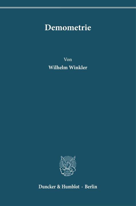 Produktbild Demometrie. (Wilhelm Winkler, 1969)