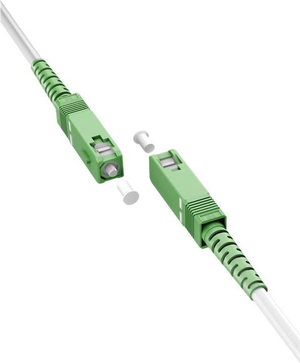 Produktbild Goobay Glasfaserkabel FTTH, Singlemode OS2 White, weiss Simplex, 2 m (S/UTP, CAT6e, 2 m)