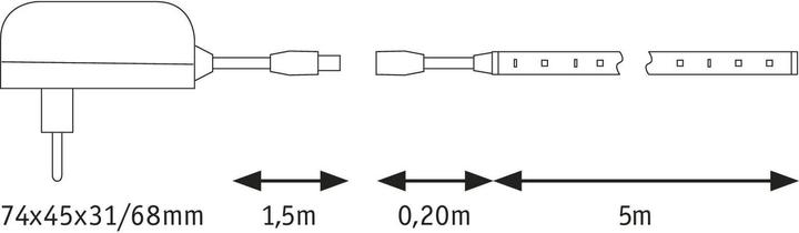 Actual product image Paulmann LEDstrip complete set SimpLED (Cold White, 500 cm, Indoor)