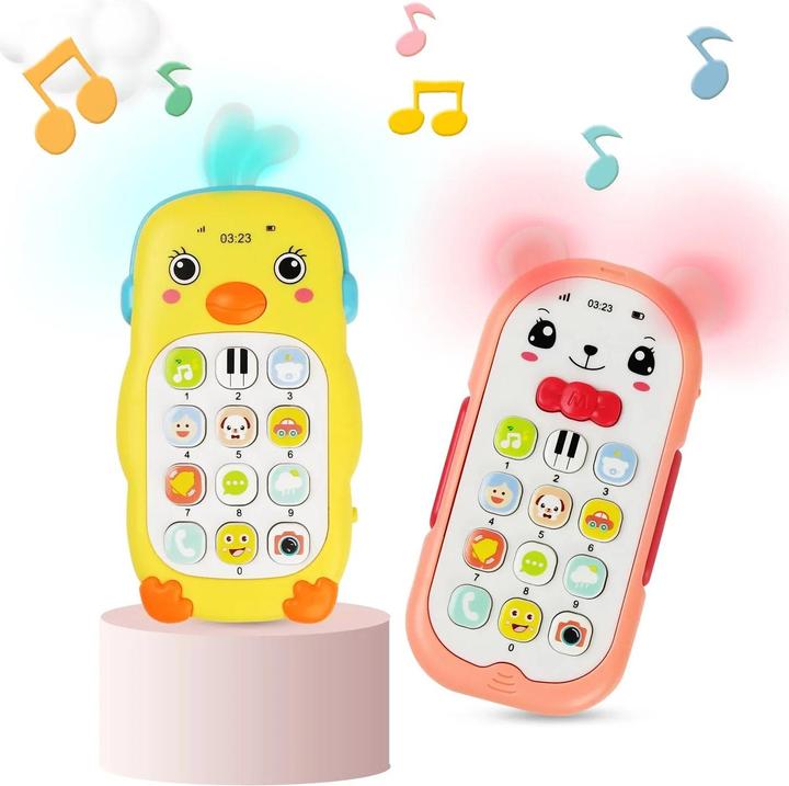 Immagine prodotto Activity Board Baby Musical Mobile Cartoon Teether Phone con suono e luce Telefono Elettronico Giocattolo