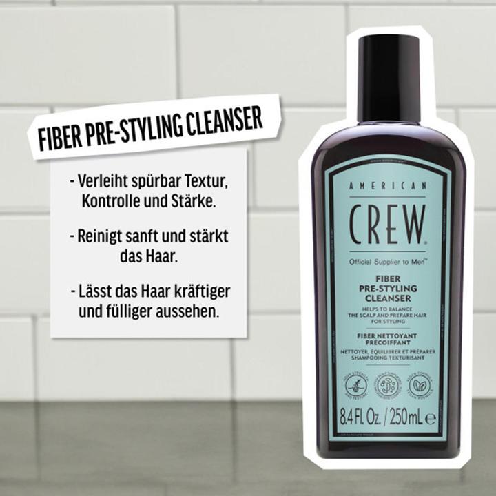 Immagine prodotto American Crew Fiber Pre-Styling Cleanser, 250ml (250 ml, Shampoo liquido)