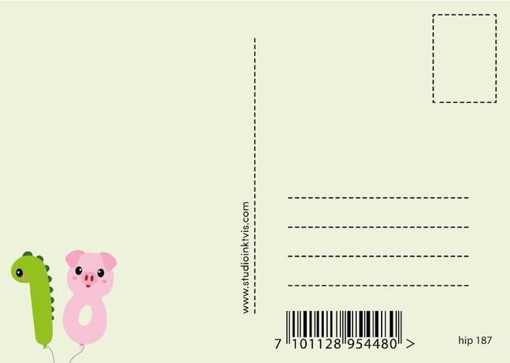 Produktbild Studio Inktvis Postkarte 18. Geburtstag Social Media