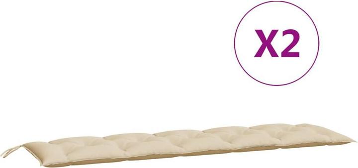 Image du produit VidaXL Coussins de banc de jardin 2 pcs. O x tissu ford (180 x 50 x 7 cm)