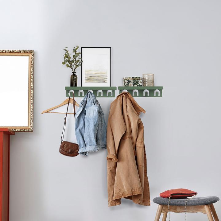 Image du produit Casa Pura Étagère murale en métal avec crochets