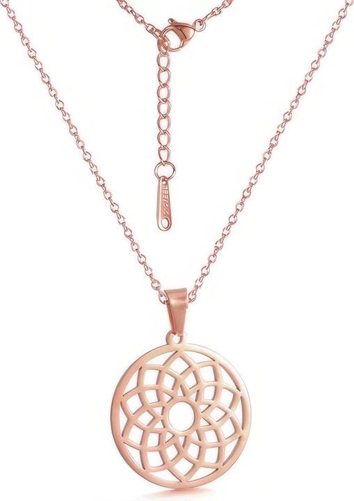Perlstein Blume des Lebens Ohrringe (Metall)