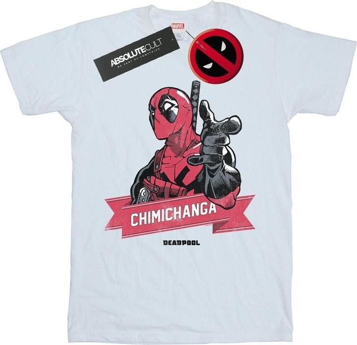 Actual product image Mens Deadpool Chimichanga Finger T-Shirt (XL)