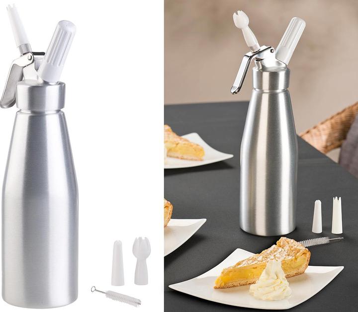 Actual product image Rosenstein & Söhne Cream dispenser for whipped cream, creams and sauces, incl. 3 attachments (1 l)