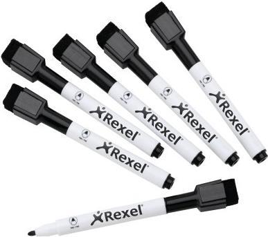 Image du produit Rexel Whiteboard-Marker (Noir, 2 mm, 6 x)