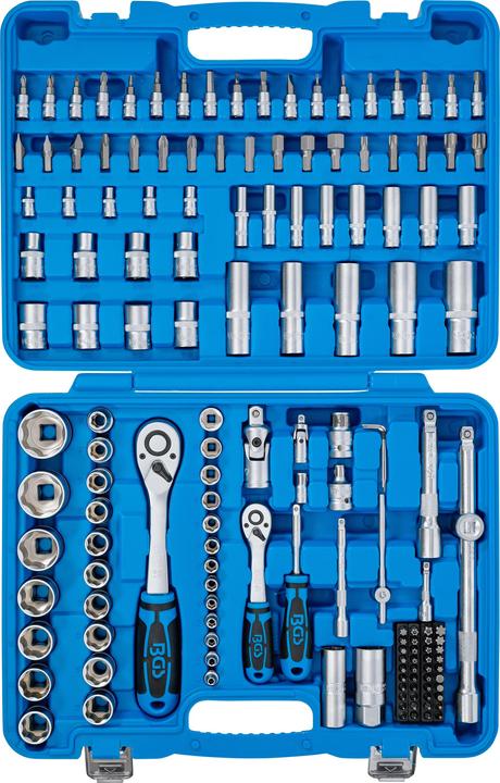 Produktbild BGS Steckschlüssel-Satz Wellenprofil | Antrieb 6,3 mm (1/4") / 12,5 mm (1/2") | 150-tlg.
