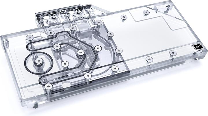 Actual product image Alphacool Ice Block Aurora GPX-N RTX 3070 with Backplate Reference - Acrylic + Nickel