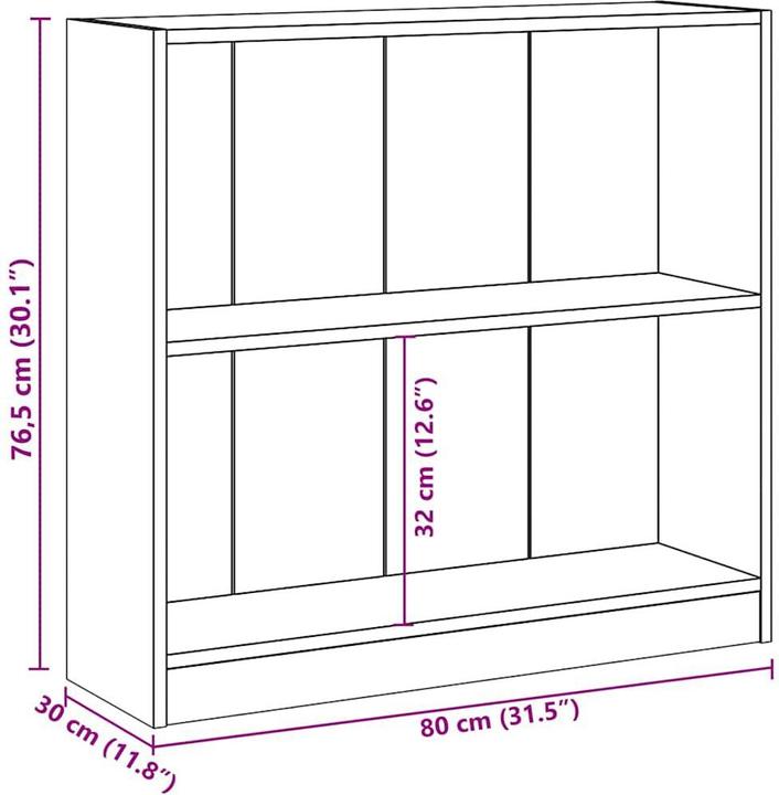 Produktbild VidaXL Bücherregal (80 x 24 x 75 cm)