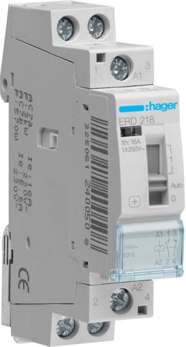 Hager Installation relay 16A 1S+1Ö 24V ERD218