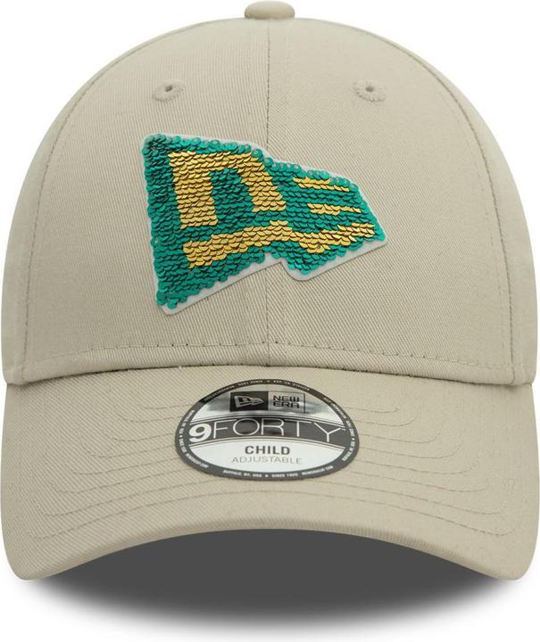 Produktbild New Era 9Forty Kinder Cap - Pailletten Brand Logo Beige (53, 54 C, 52 C)