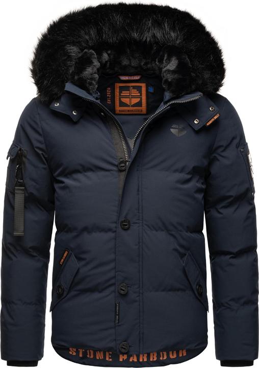 Navy with black fur