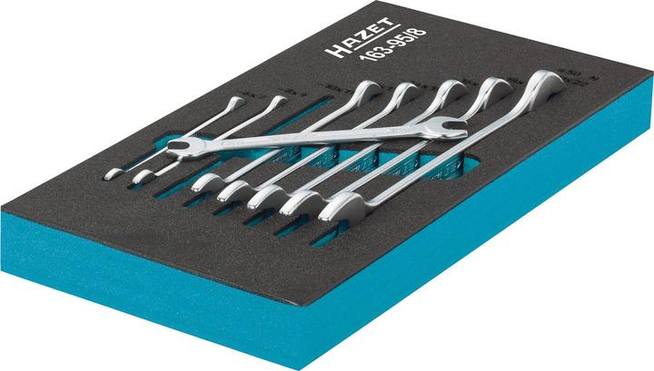 Actual product image HAZET Double open-end wrench set 163-95/8 ∙ Outside hexagon profile ∙ 6 x 7 ∙ 8 x 9 ∙ 10 x 11 ∙ 12 …