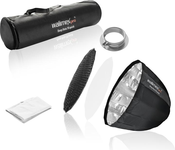 Produktbild Walimex pro pro Studio Line Beauty Dish QA65 + Softboxadapter Elinchrom (Beauty Dish, 65 cm)