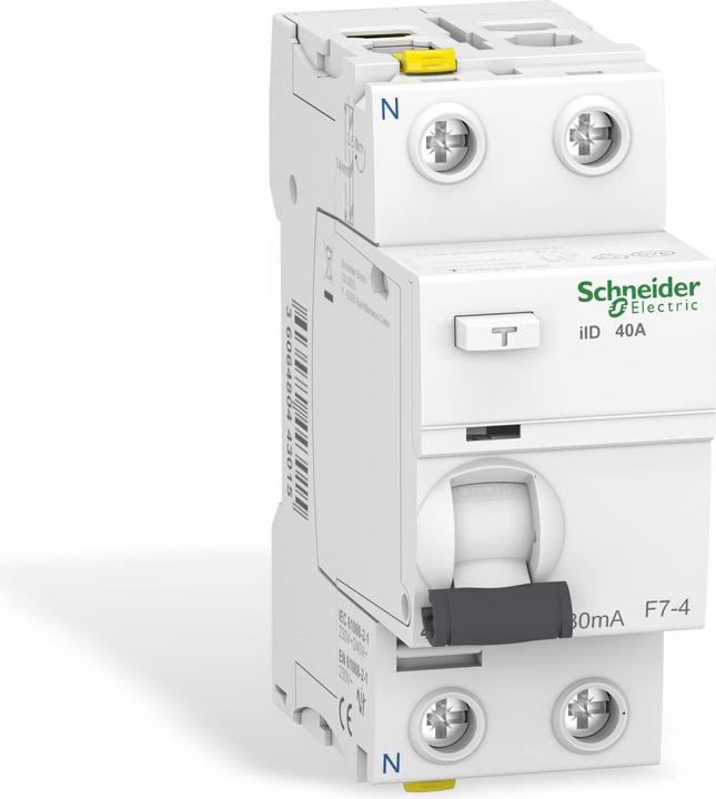 Actual product image Schneider Electric Acti9 iID RCCB 2Pole 40A 30ma Type A