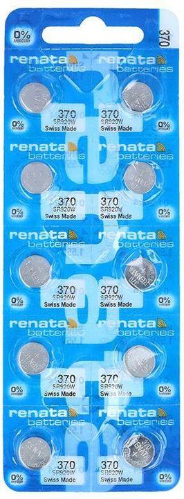 Renata 370 / SR920W - 10 Knopfzellen (10 Stk., SR920, SR69, 40 mAh)