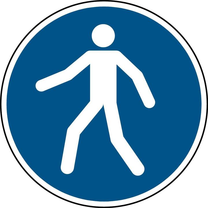 Productafbeelding Brady ISO 7010 PIC M024 B-7538 ISO-veiligheidsmarkering - Voor voetgangers Antislip gelamineerd
