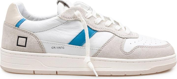 Produktbild D.a.t.e. sneakers court 2.0 in leather and suede color white and bluette (43)