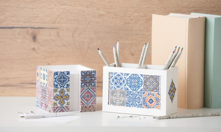 Immagine prodotto VBS Scatola per appunti con blocco note, porta appunti, organizza la tua scrivania con un blocco note.