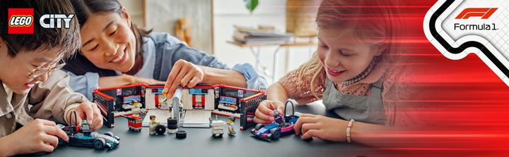 Immagine prodotto LEGO F1 Garage mit Mercedes-AMG & Alpine Rennautos (60444, LEGO City)