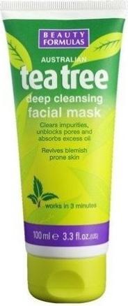 Beauty Formulas Tea Tree Deep Cleansing Facial Mask Cleansing Face Clay Mask 100Ml (100 ml)