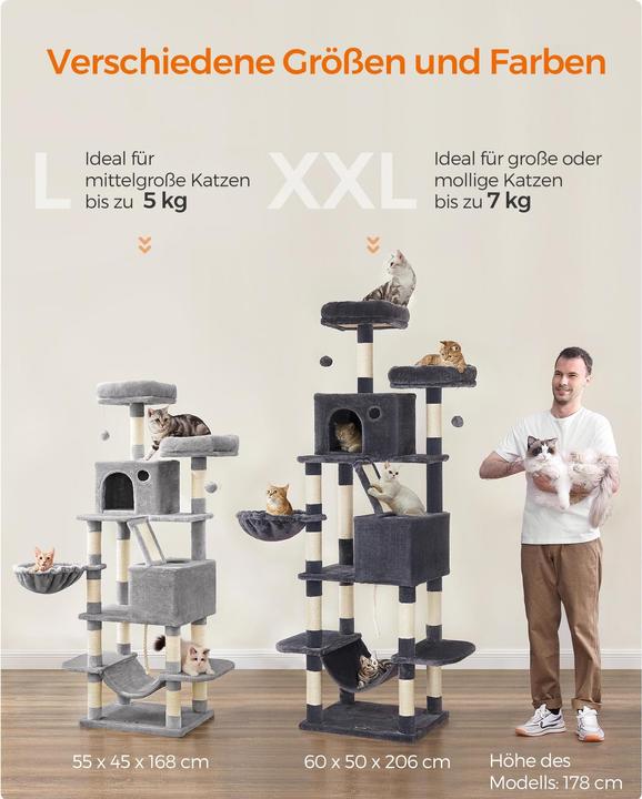 Produktbild Feandrea Cat Spa (206 cm, Grau)