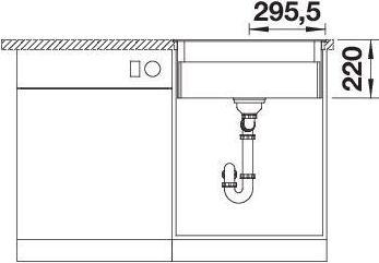 Immagine prodotto Blanco ETAGON 6-F | SILGRANIT bianco | tipo di installazione: a incasso | con telecomando di scarico, con (59.10 cm, 50.10 cm)