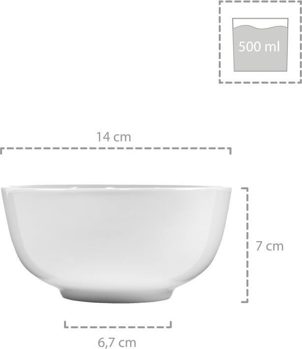 Produktbild Sänger Geschirr Müslischalen New Port (14 cm, 0.50 l, 6 x)
