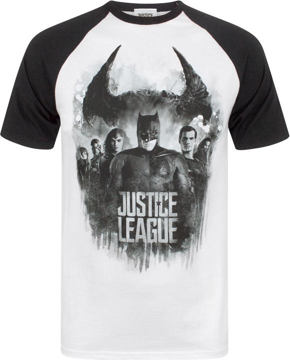 Justice League Charakter Line Up Raglan Tshirt