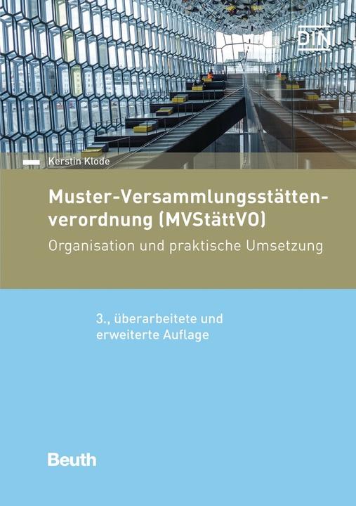 Produktbild Muster-Versammlungsstättenverordnung (MVStättVO) (Deutsch, Kerstin Klode, DIN e.V., 2020)