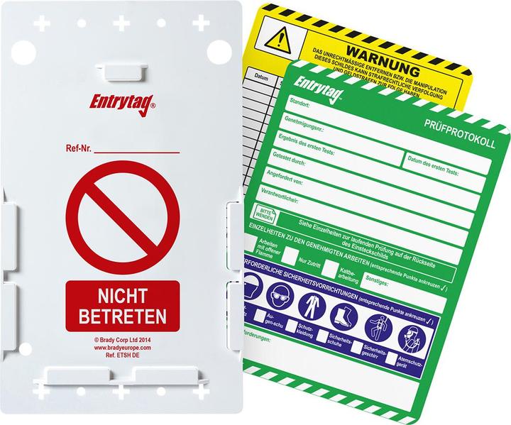Image du produit Brady ENT-DE-ETI-V2-A, kit d'étiquettes d'entrée (V 2), 10 supports d'étiquettes d'entrée + 10 étiquettes