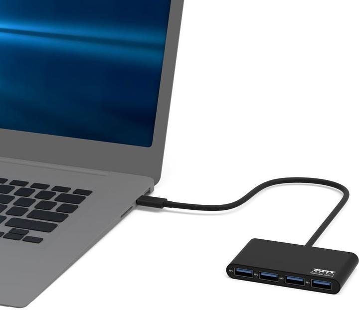 Actual product image Port Designs USB 3.0 hub (USB-A, 4 Ports)