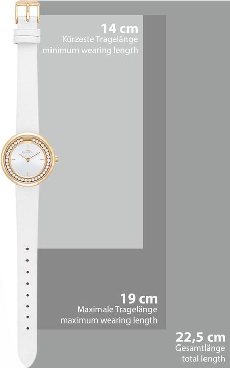Image du produit Montre à quartz pour femme Pearl en cuir véritable blanc - 32214 (Montre analogique, 32 mm)
