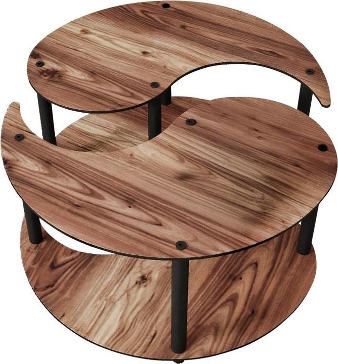 Actual product image Hanah Home Yin Yang Coffee Table 2 Set (70 x 38 x 70 cm)