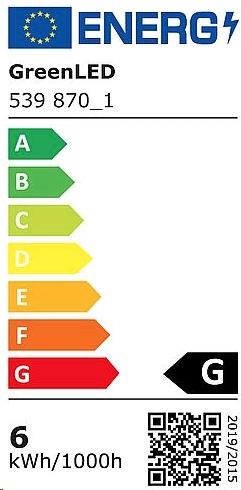 Energy Label Greenled LED lamp GU10 MCOB 50 6W 430lm90 3000K (GU10, 6 W, 400 lm, 1 x, G)
