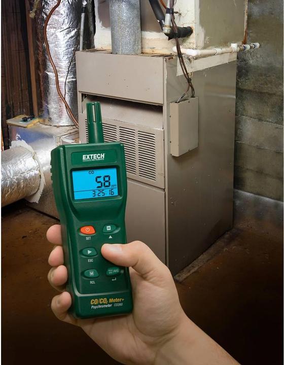 Produktbild Extech Kohlenmonoxid (CO)- und Kohlendioxid (CO 2 )-Messgerät