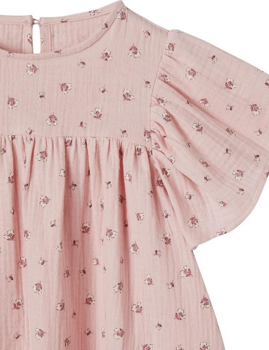 Actual product image Vertbaudet Girls' blouse with butterfly sleeves, organic cotton (98)