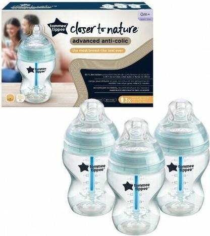 Actual product image Tommee Tippee TOMMEE TIPPE bottle ADVANCED ANTI-COLIC, 260 ml, 3 pcs., 422746 (260 ml)