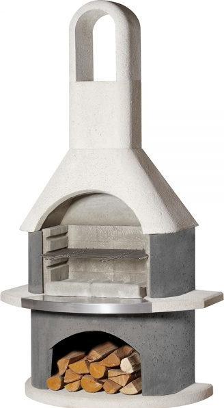 Actual product image Buschbeck Barbecue bar Stockholm 65x110x93 cm white-anthracite (110 cm)
