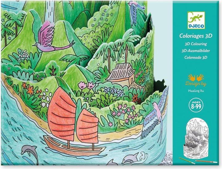 Actual product image Djeco Colouring pictures 3D diorama island